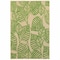 Homeroots 6 x 9 ft. Sand & Lime Green Leaves Indoor & Outdoor Area Rug 384345 - alternate 1